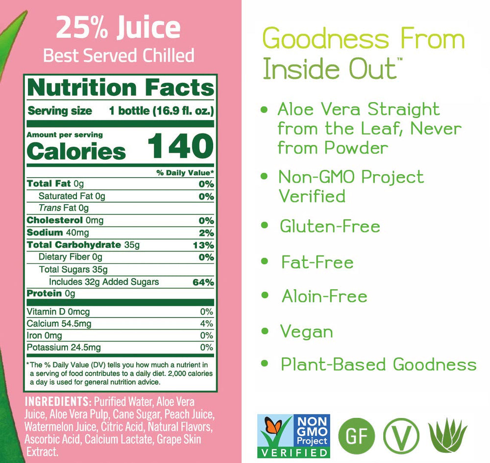 ALO Comfort aloe pulp visible in juice showing natural leaf source flavor