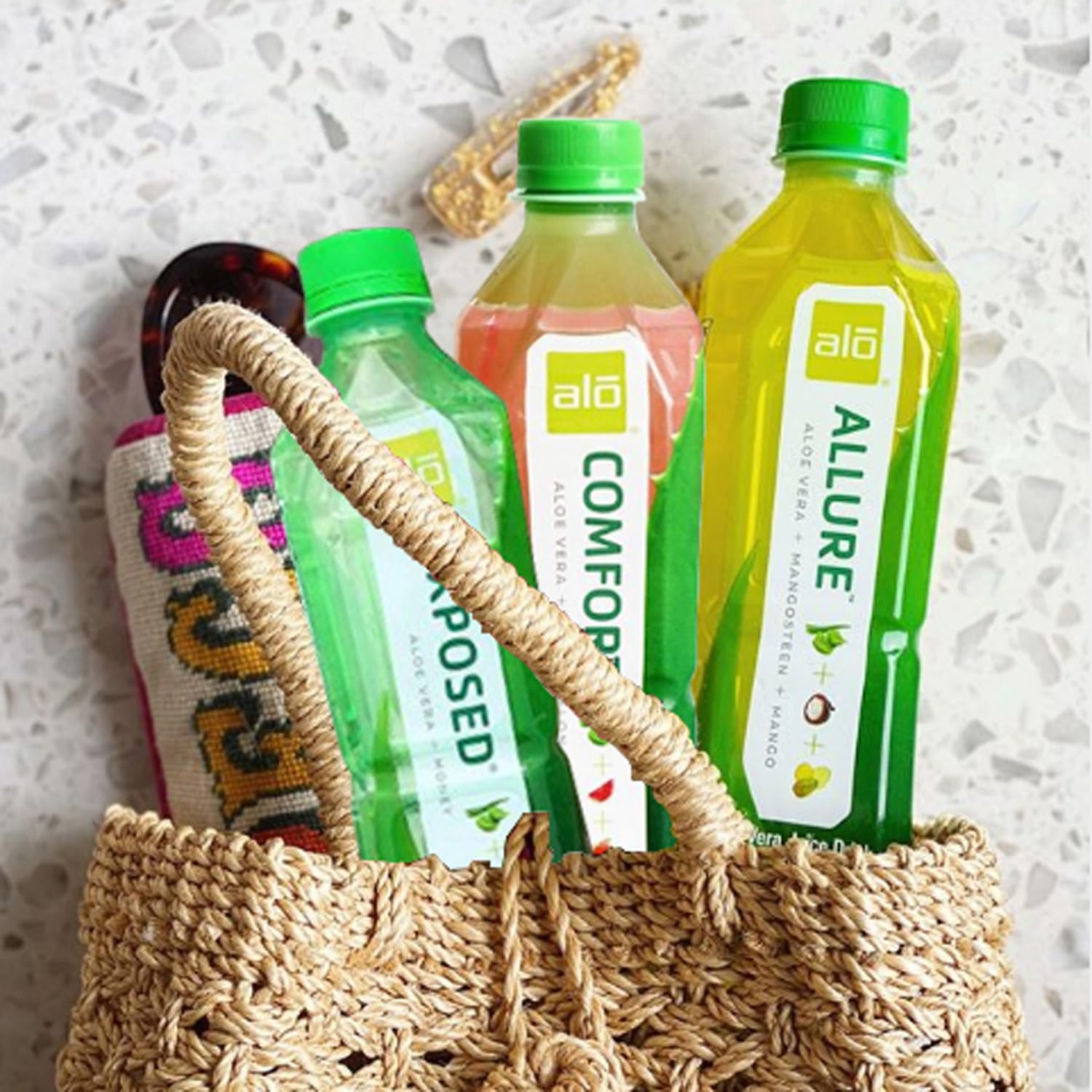 ALO exposed-flavor-bottle emphasizes honey nuance for a natural sweet lift.