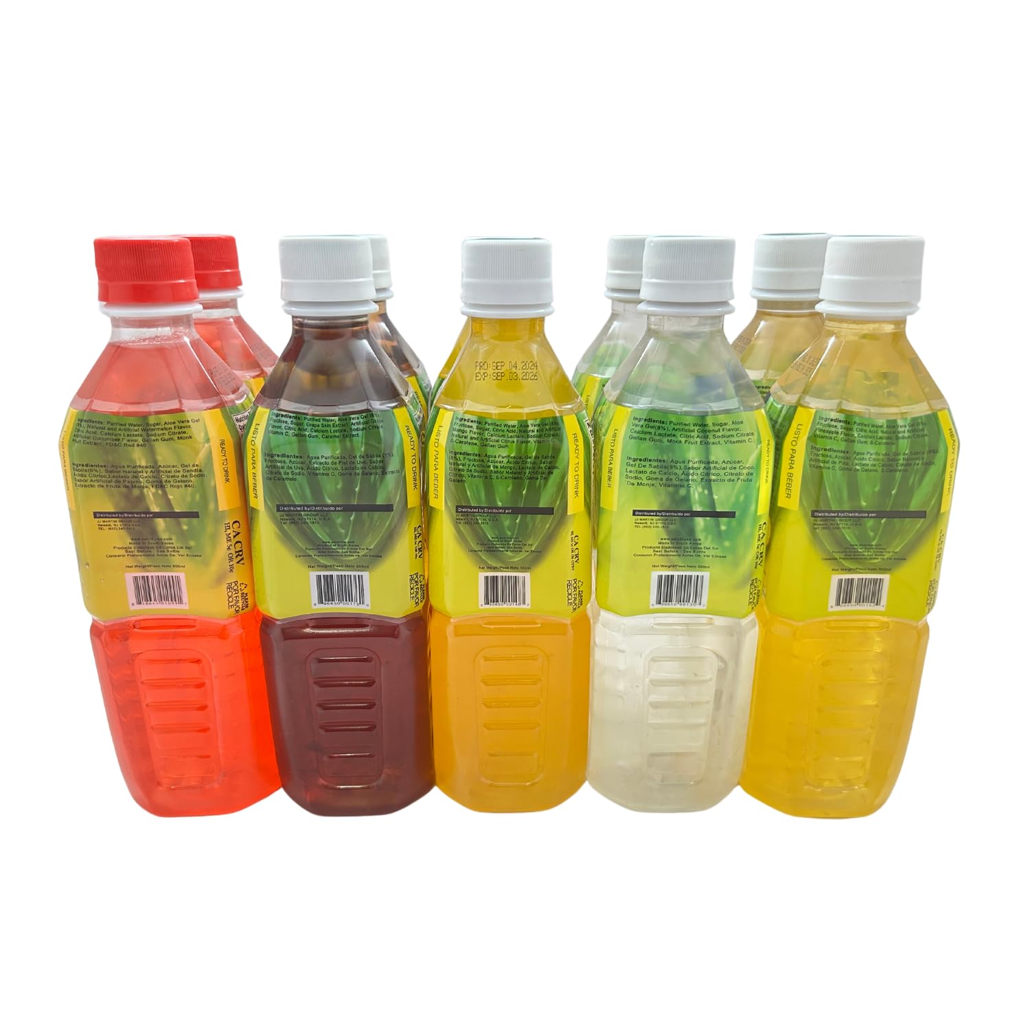 Aloevine Fruity Fun Variety Pack pour scene highlights convenient 16.9 oz bottles