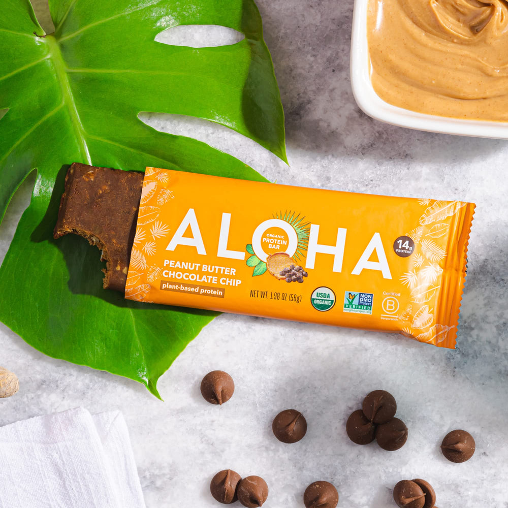 ALOHA bar broken in hand reveals texture and seeds for fueling