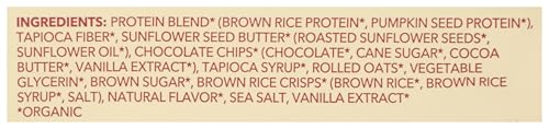 Aloha Bar Oatmeal Chocolate Chip ingredients panel emphasizes wholesome oats and chips.