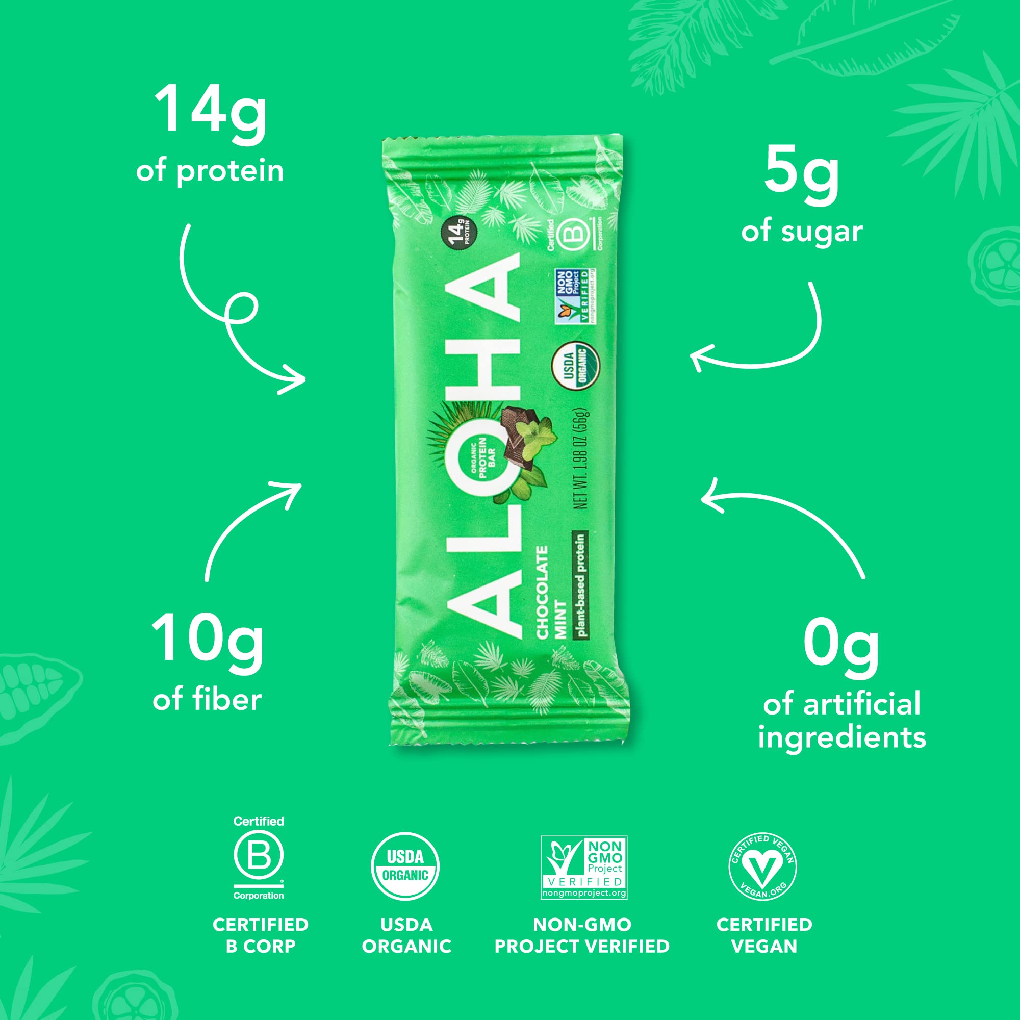 12-pack box of ALOHA bars ready for daily snacking.
