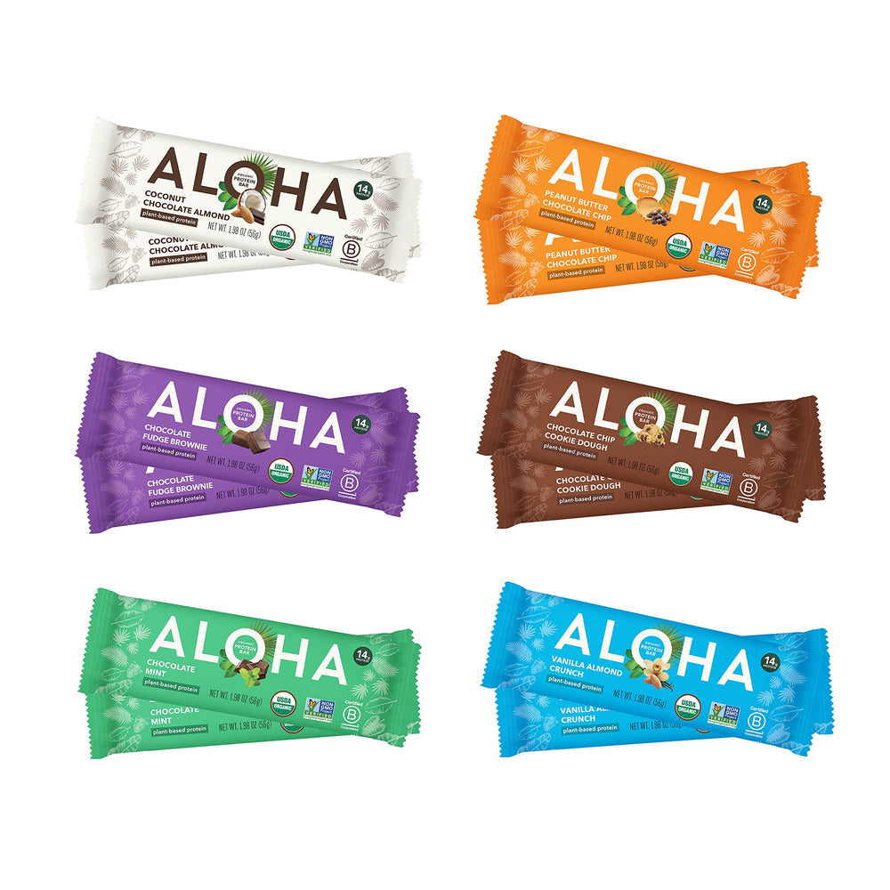 ALOHA bars on a breakfast plate for a convenient meal.