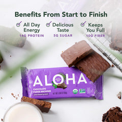 ALOHA bar ingredients close-up showing pumpkin seed and brown rice blend for steady fuel.