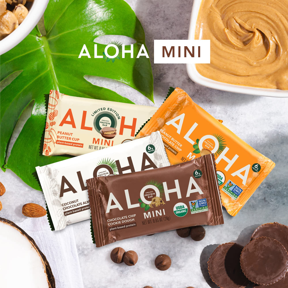 ALOHA Minis bar served with fruit, balanced mini-meal option