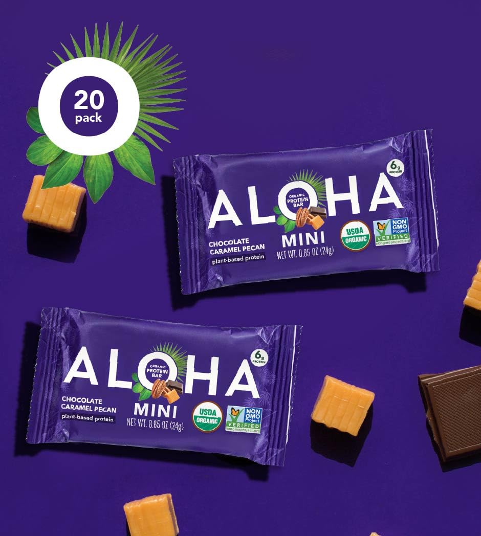 Person enjoying ALOHA Minis during a workout break for energy.