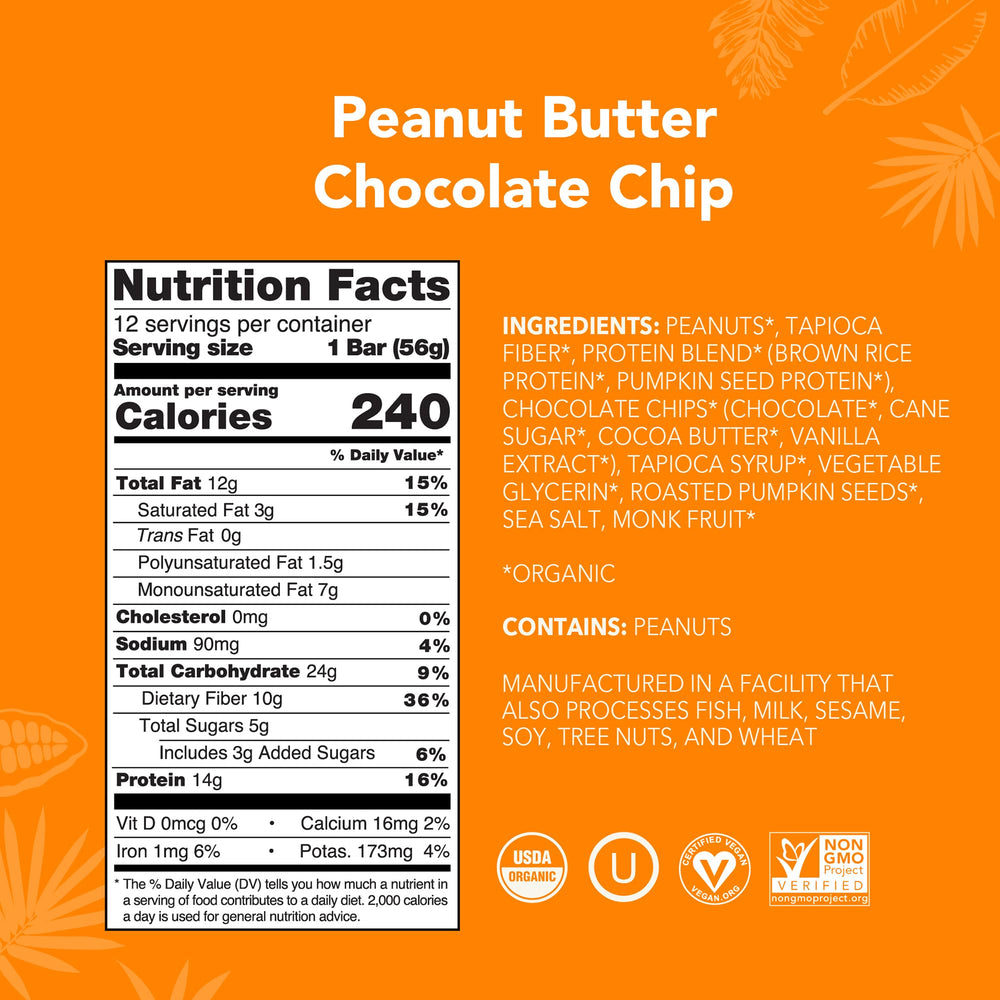 Close-up of organic pumpkin seed and brown rice protein ingredients in ALOHA bar