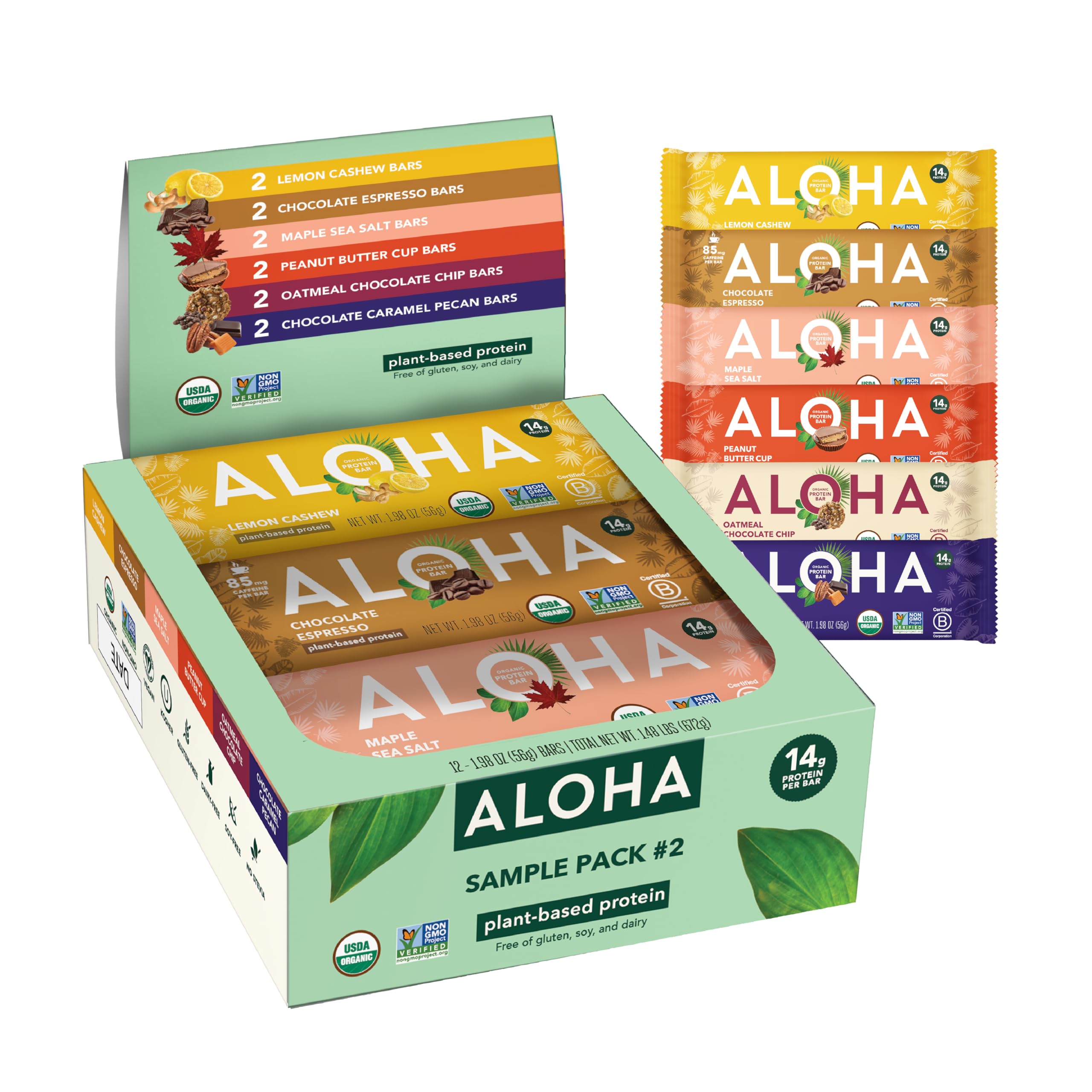 ALOHA Peanut Butter Cup bar for on-the-go energy with plant-based protein.