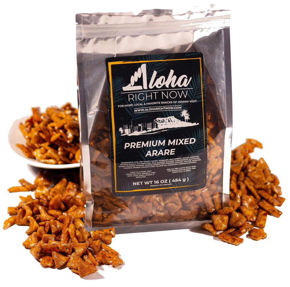 Aloha Right Now Arare rice crackers great for on-the-go snacking.