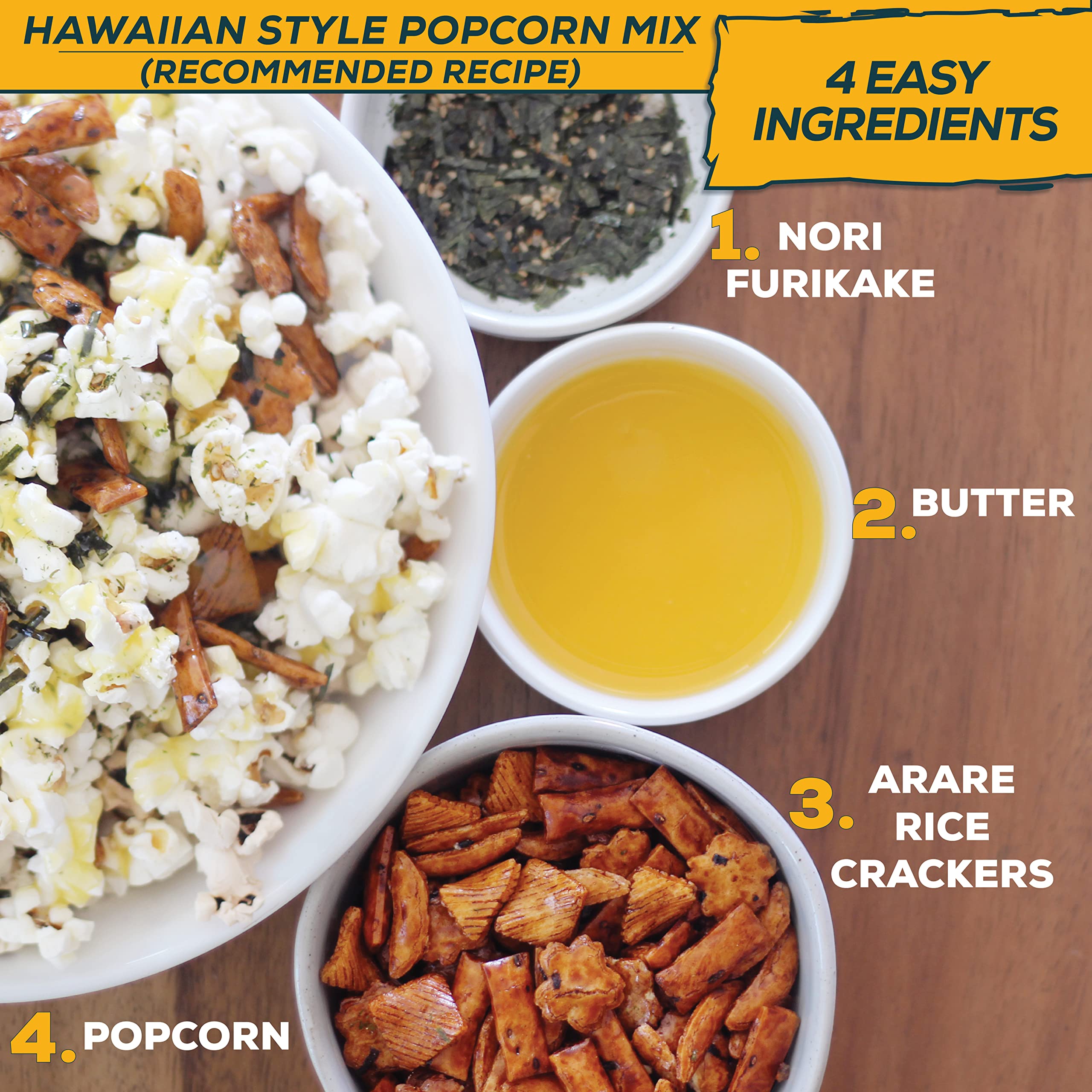Aloha Right Now Arare rice crackers Sakura pieces for delicate crunch.