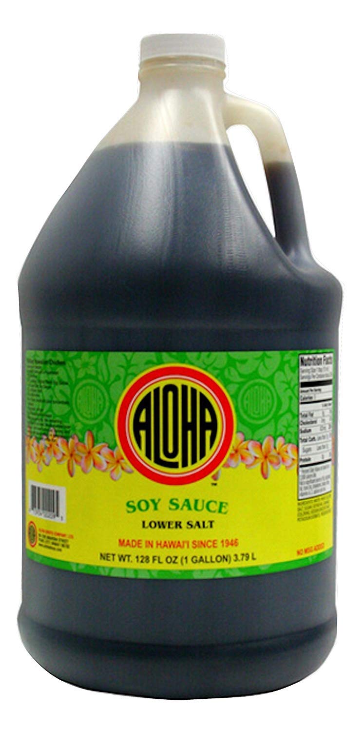 ALOHA Shoyu Lower Salt bottle front, balanced flavor for everyday meals.