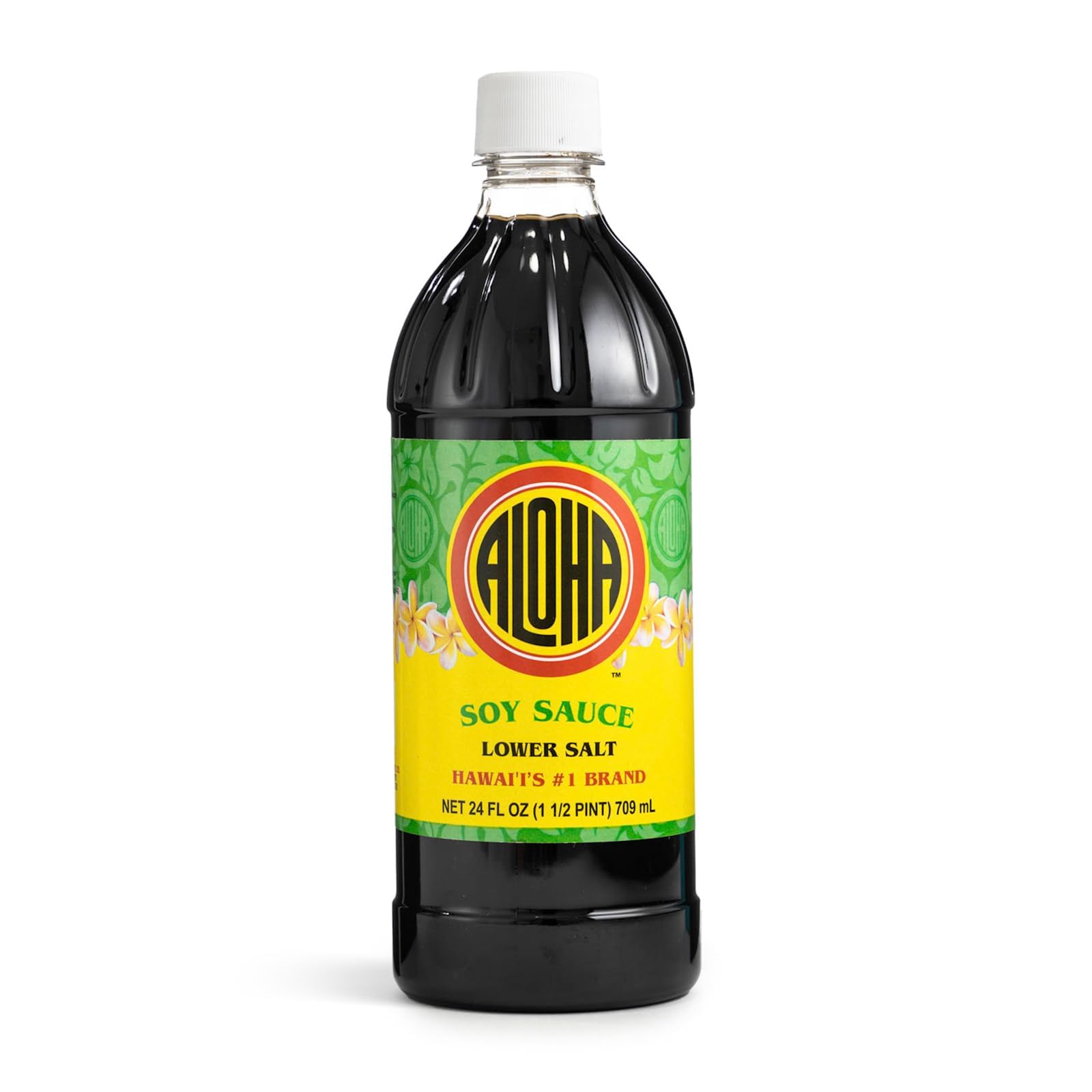 ALOHA Shoyu lower-salt bottle delivers rich flavor with reduced sodium for everyday cooking.
