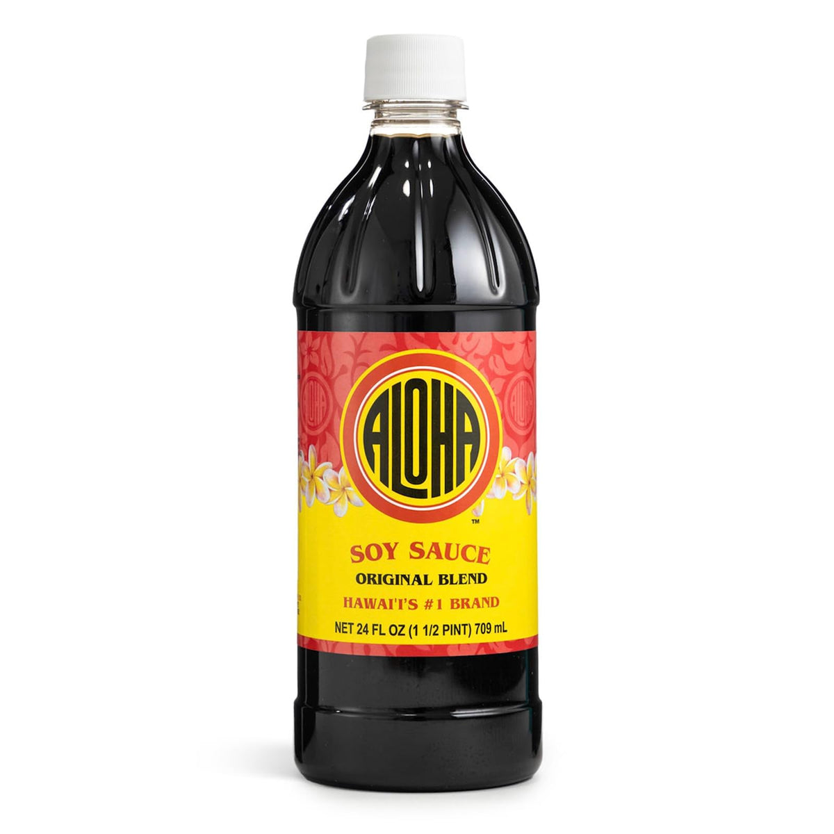 ALOHA Shoyu Original bottle front with label and amber color ready for everyday cooking