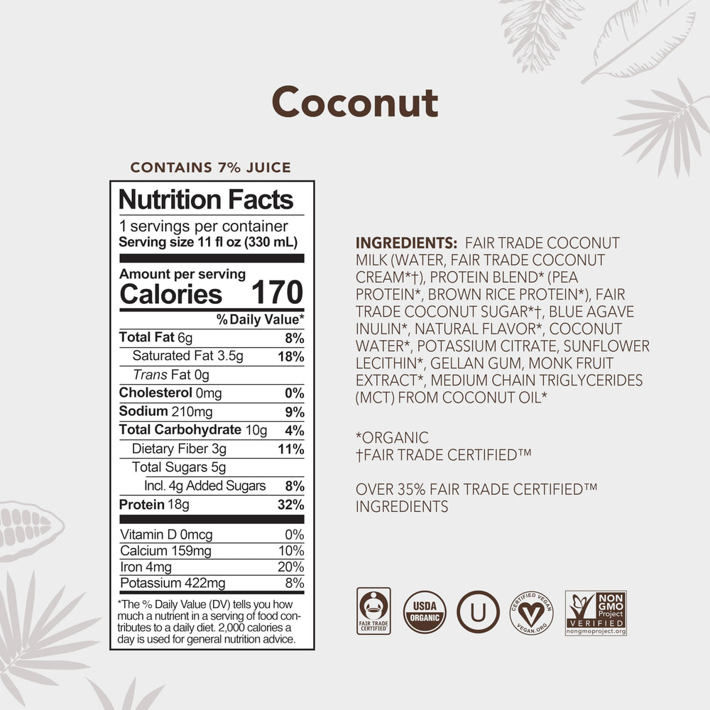ALOHA Coconut bottle emphasizes dairy-free creaminess in a bottle
