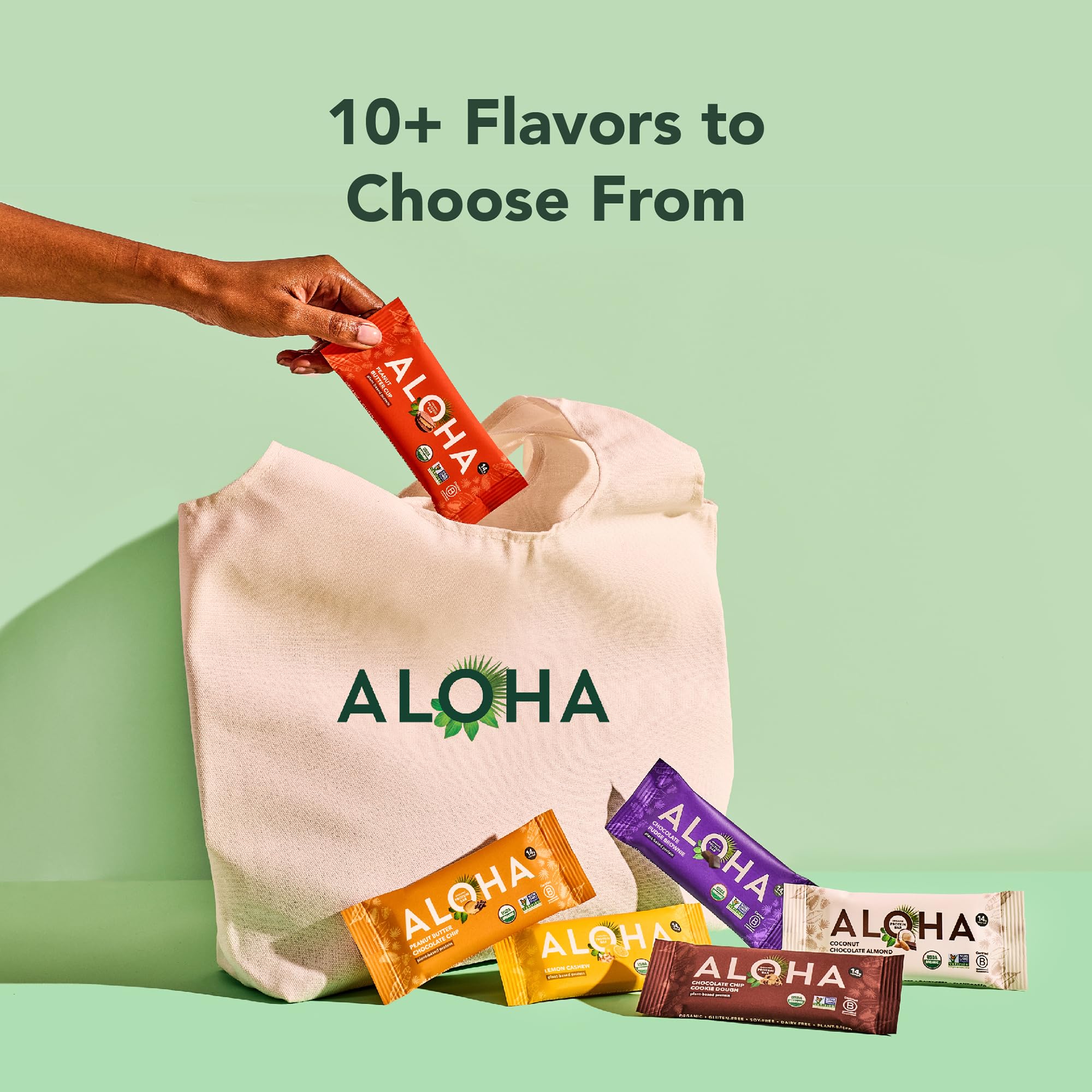 Vegan, non-GMO, and Kosher certified ALOHA bar