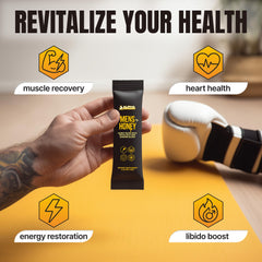 Alpha Performance Royal Jelly Honey for Men 24-pack packaging shown for everyday energy