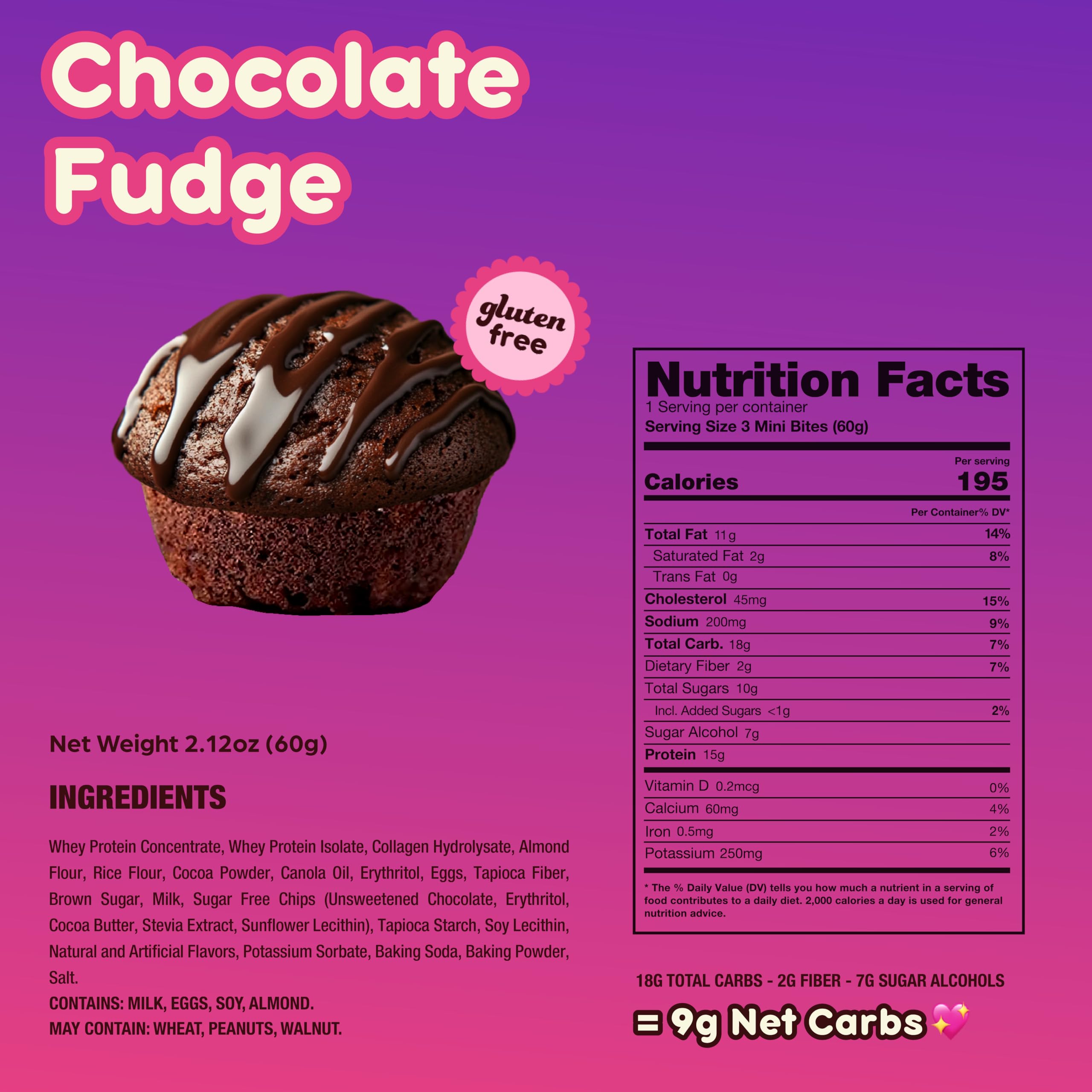Alpha Prime Bites Minis blueberry muffin, flavorful protein boost for mornings.