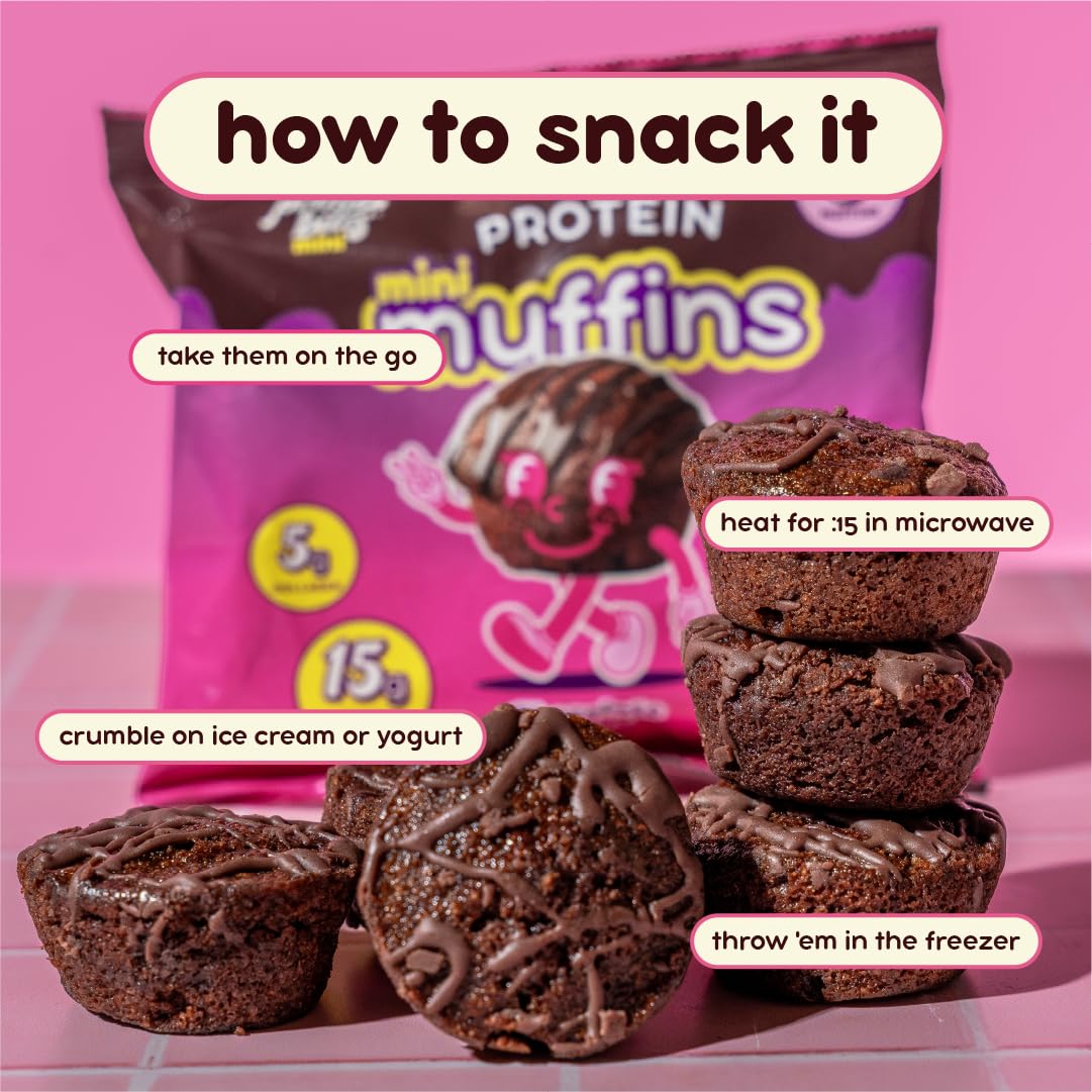 Alpha Prime Bites Minis soft-texture muffin, satisfies cravings with less sugar.