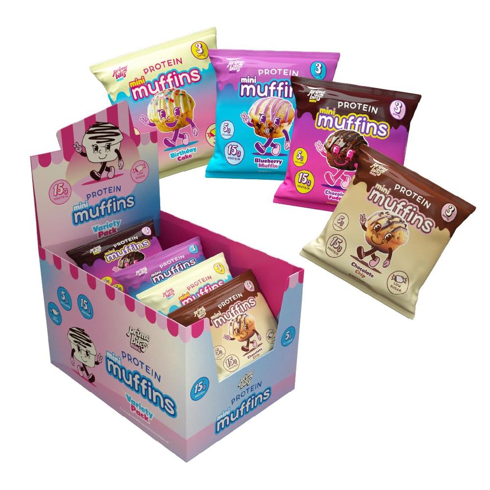 Prime Bites Minis birthday cake: gluten-free, low sugar protein treat
