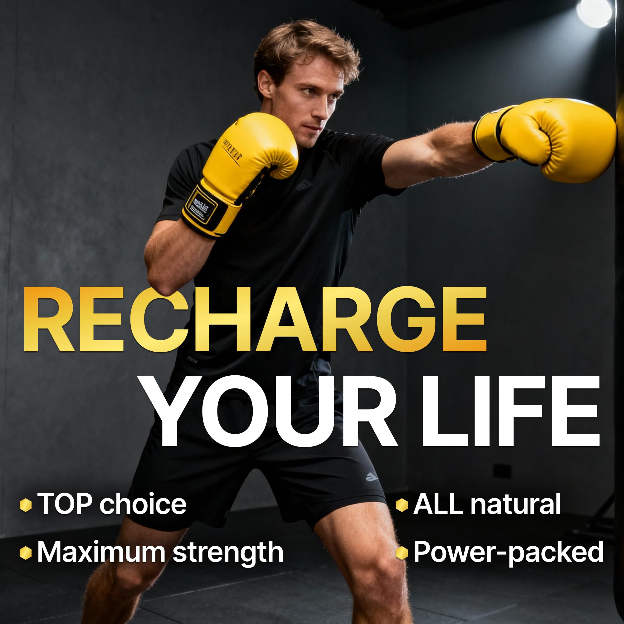 Alpha Performance Mens Gold Honey sachet open shows smooth blend.