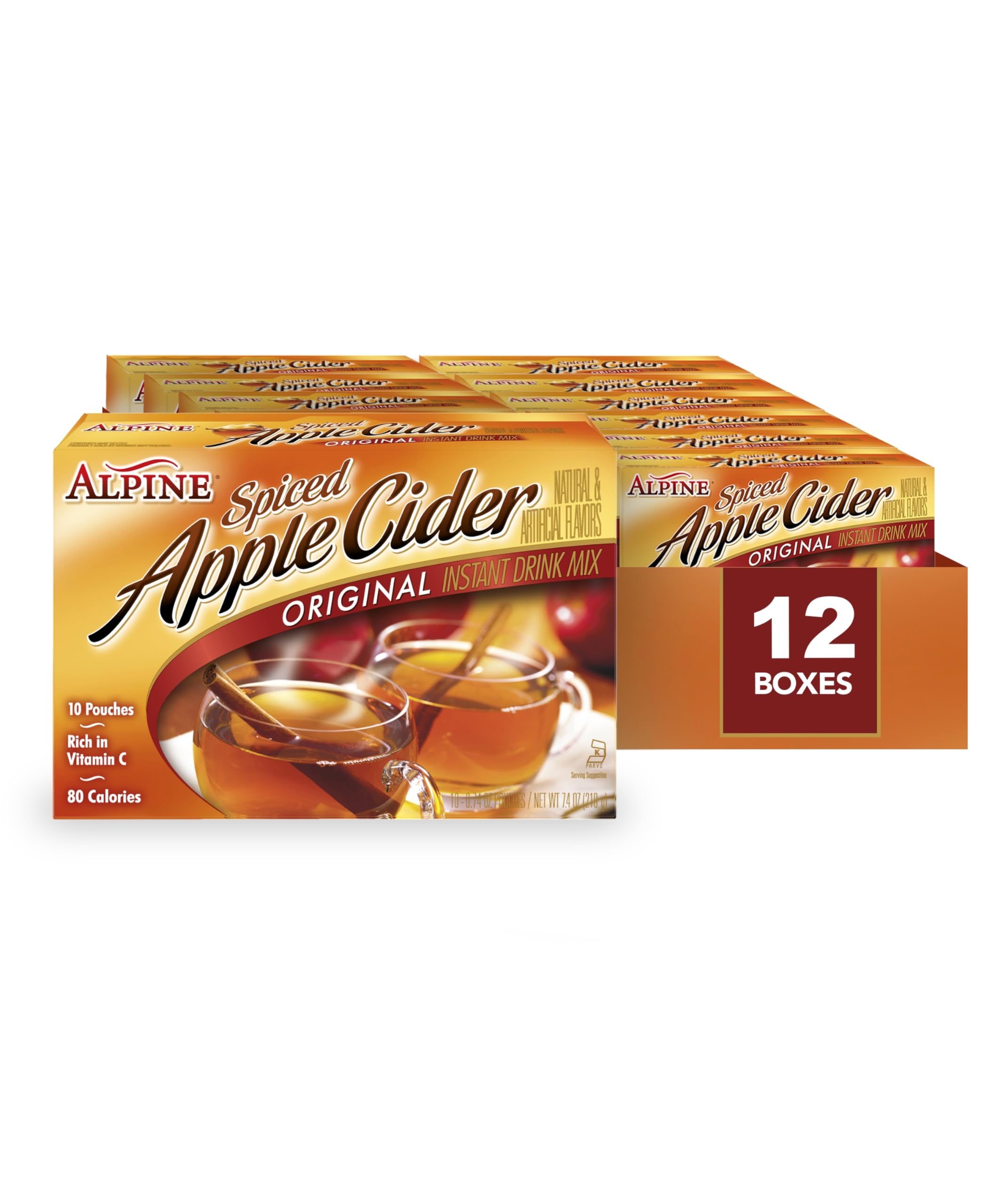 Alpine Original Spiced Apple Cider pouch ready for a cozy drink.