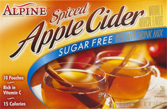 Alpine Spiced Apple Cider Sugar-Free pouches for hot or cold beverages with vitamin C