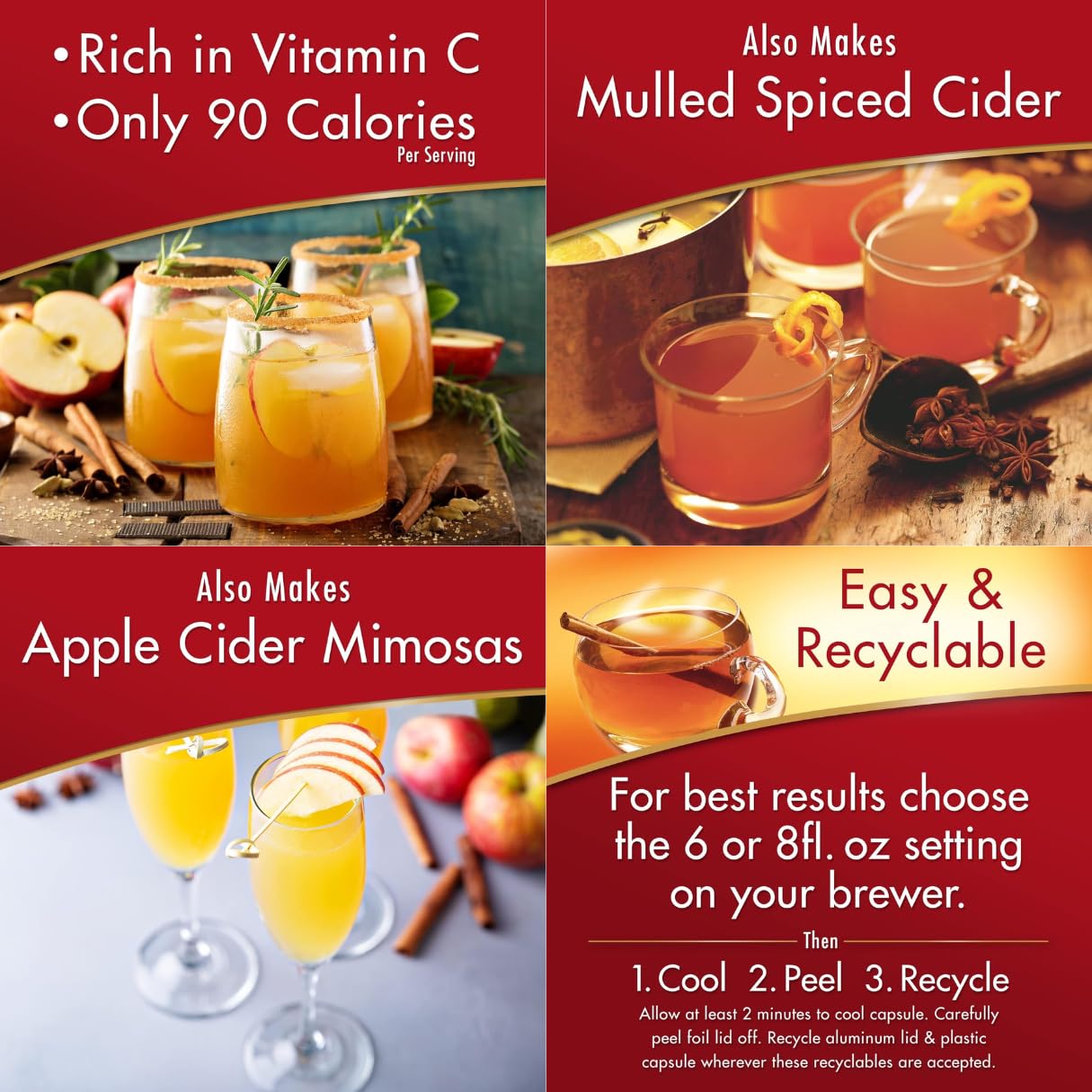 Hot cup of Alpine Spiced Apple Cider ready in minutes