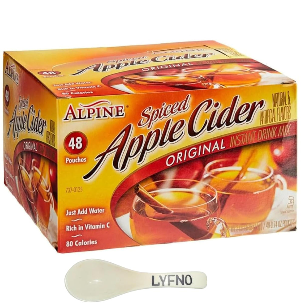 Alpine Spiced Apple Cider packets packaging for easy, convenient prep