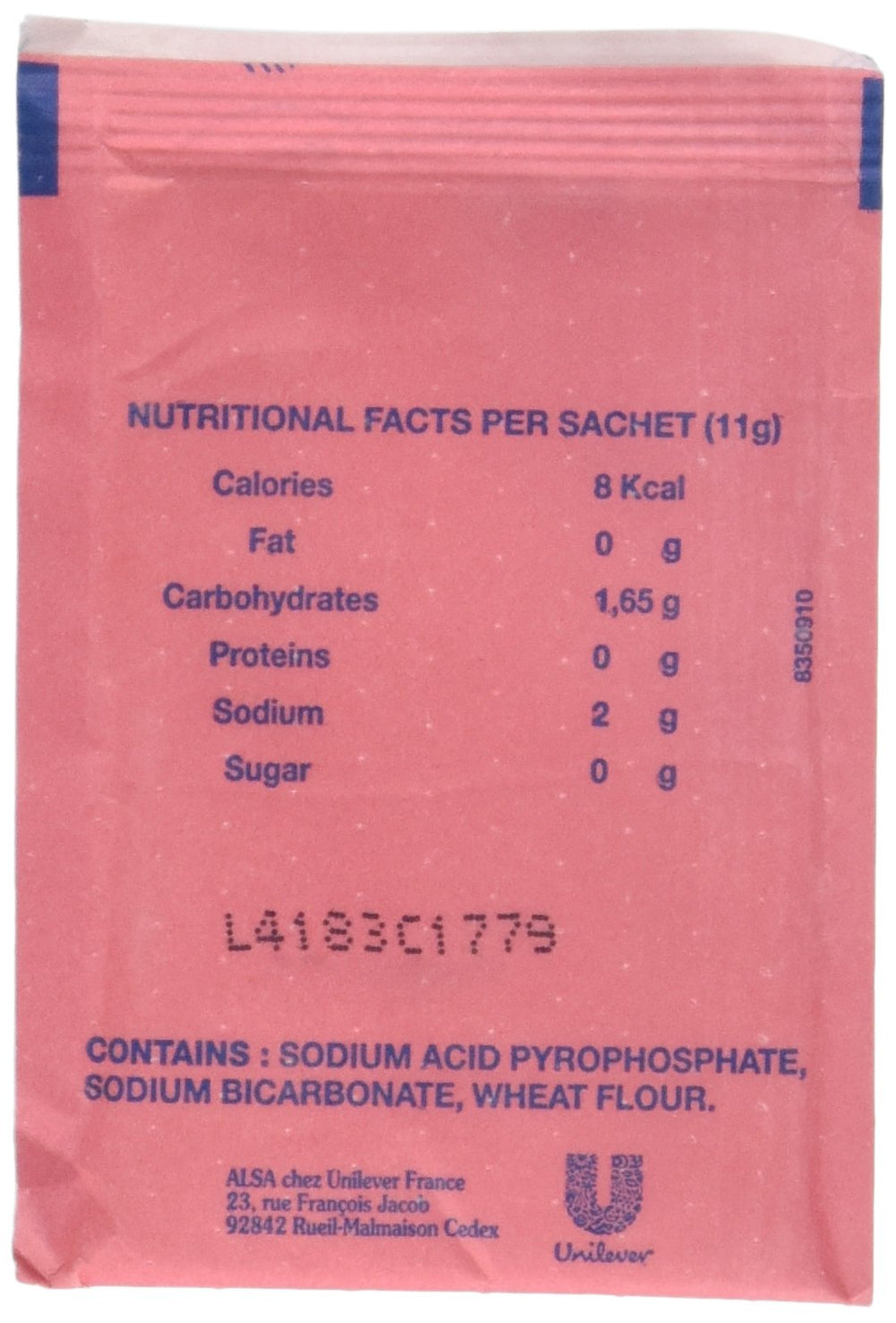 Alsa baking powder from France origin on kitchen counter for authentic leavening.