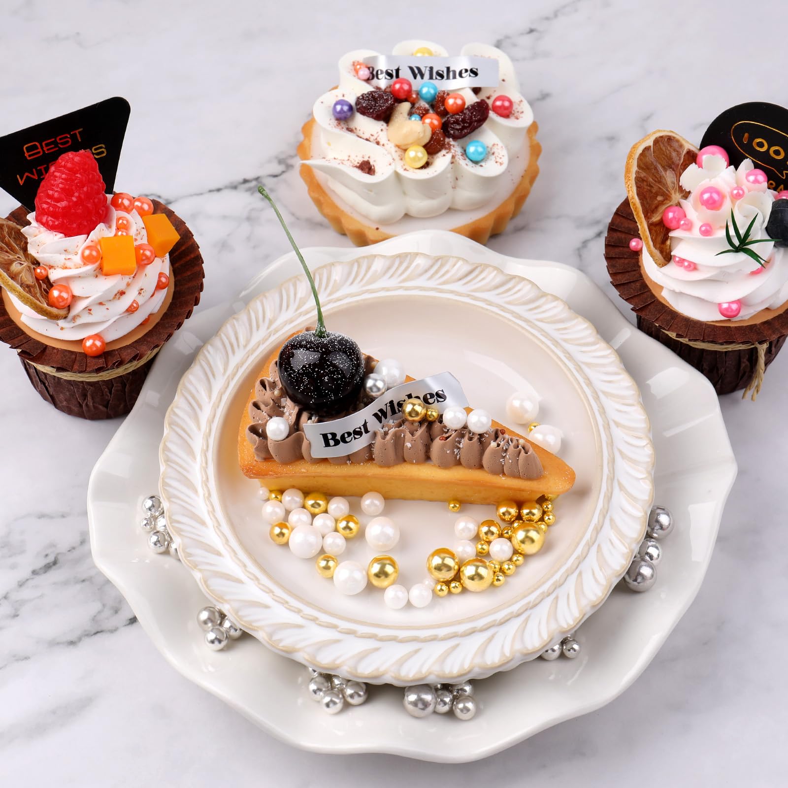 ALSOMTEC Gold Sprinkles on ice cream add a shimmering twist.