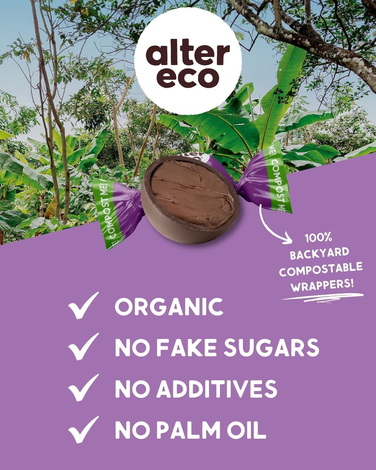 Alter Eco organic, fair-trade chocolate in recyclable box for eco-friendly gifting.