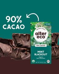 Alter Eco bar showcases smooth conching texture for desserts and melting.