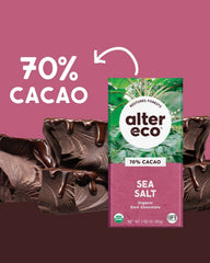 Alter Eco pack of 12 dark chocolate bars ready for sharing or gifting.