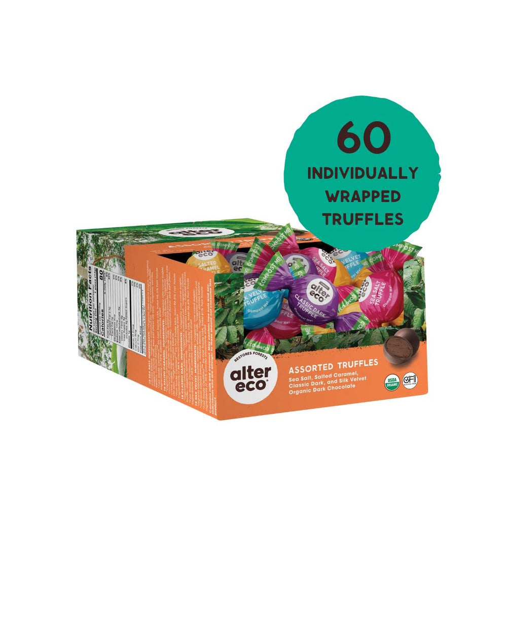 Alter Eco salted caramel truffles – velvety chocolate with caramel core for a satisfying bite