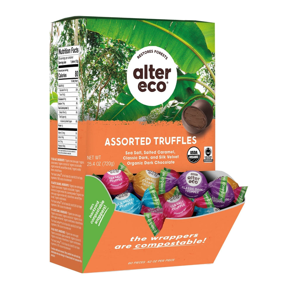 Alter Eco sea salt dark chocolate truffles – creamy center and balanced finish for a quick indulgence
