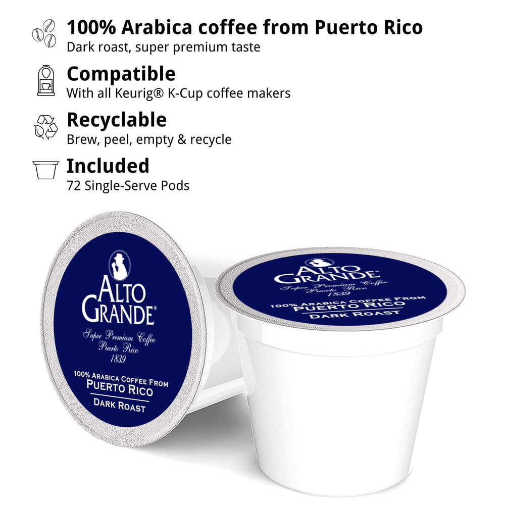 Close-up of Alto Grande pod with foil lid signaling freshness and premium packaging.