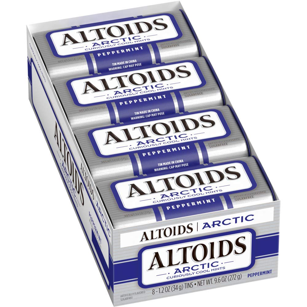ALTOIDS Arctic Peppermint tin front view for on-the-go freshness