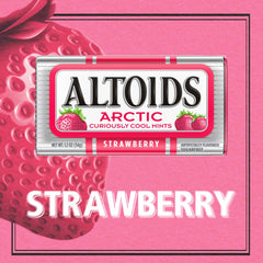 Eight-tin bundle of ALTOIDS Arctic Strawberry mints for office use