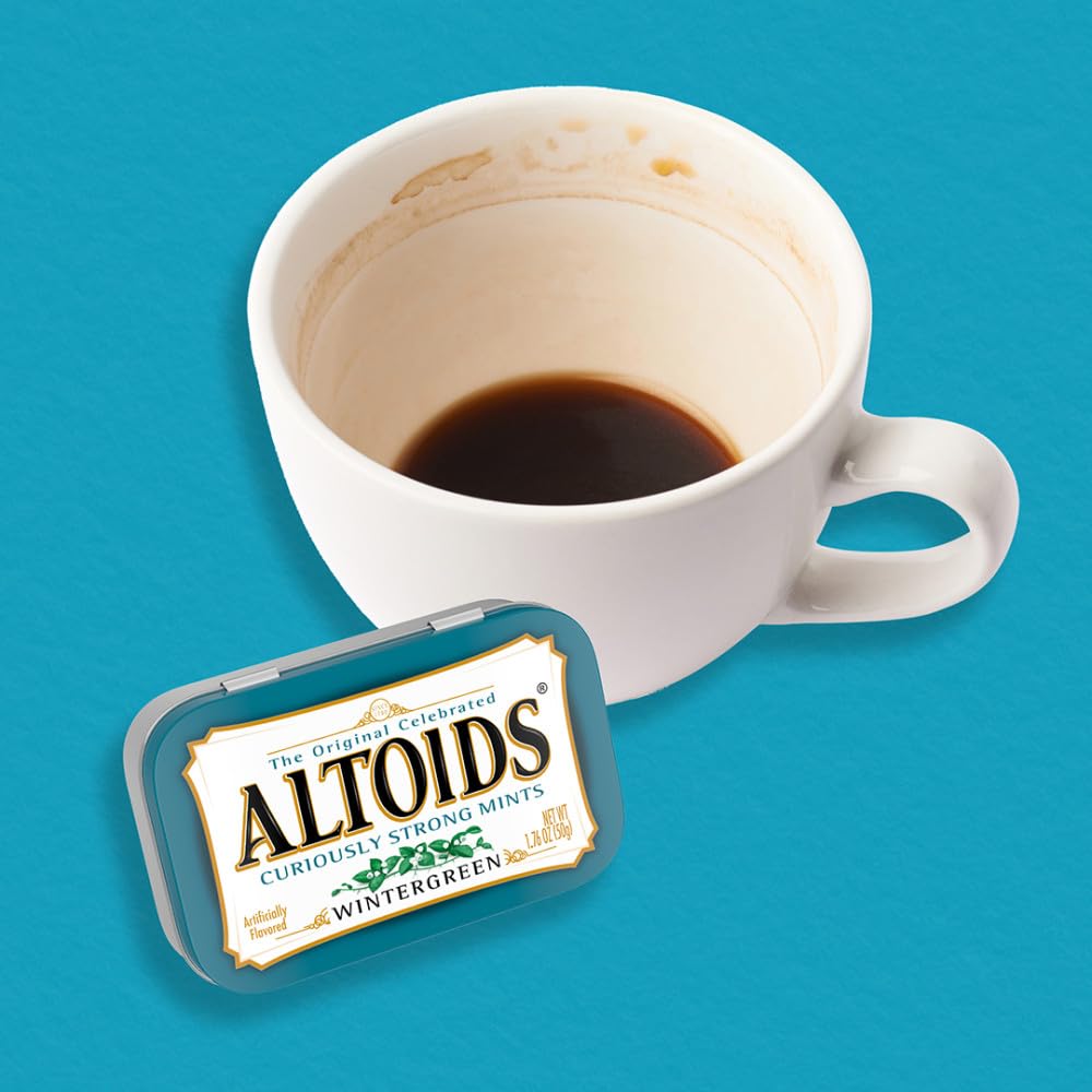 Classic Wintergreen flavor from Altoids offers a timeless mint experience.