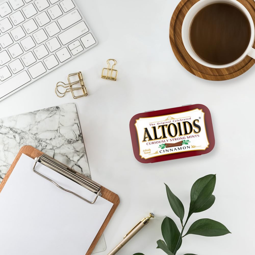 Altoids cinnamon mints in gift basket idea for gifting.