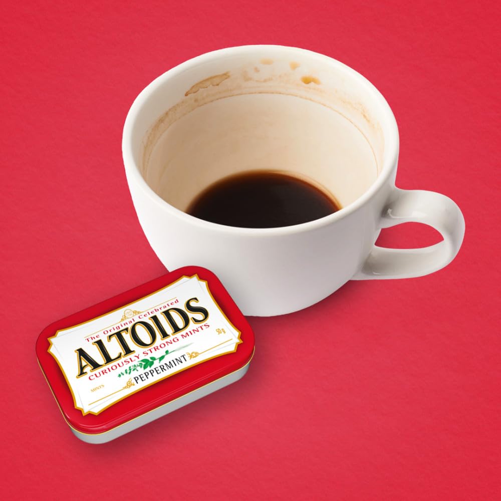 ALTOIDS Peppermint tins in pocket convey convenient on-the-go breath support.