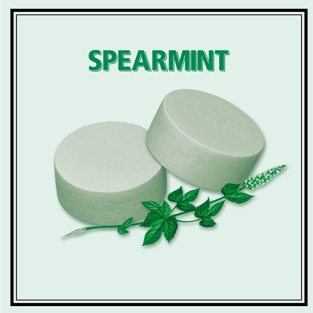 Altoids Spearmint mints tin open with mints ready for use.