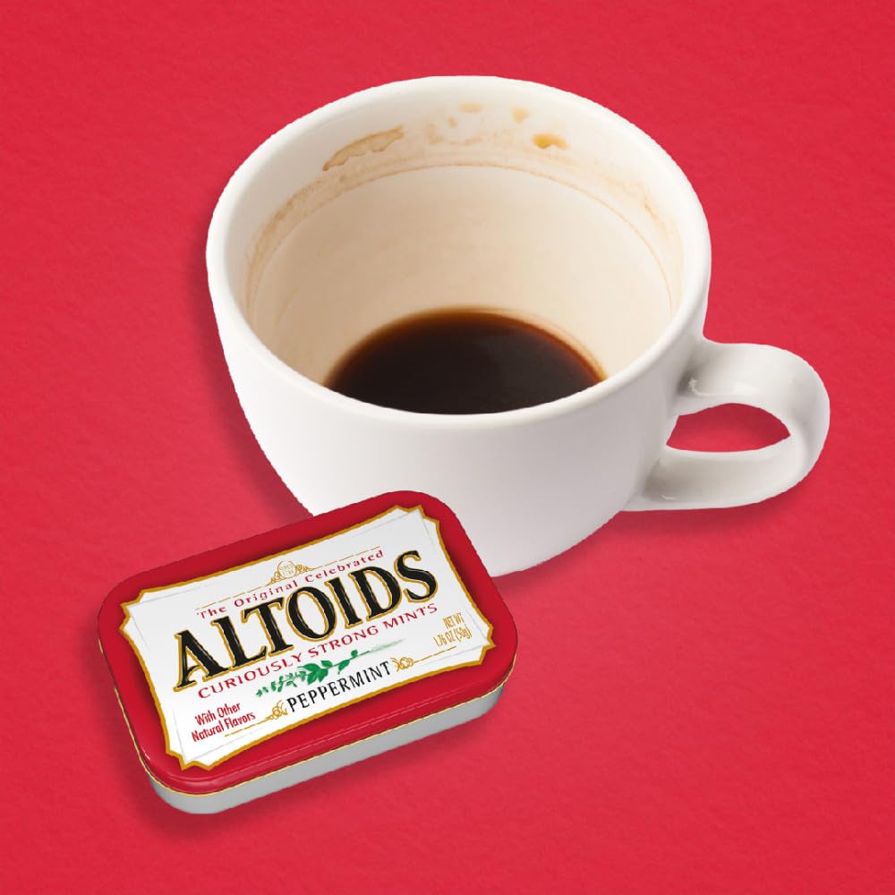 ALTOIDS tin pocket-compact, easy to carry for minty confidence anywhere.