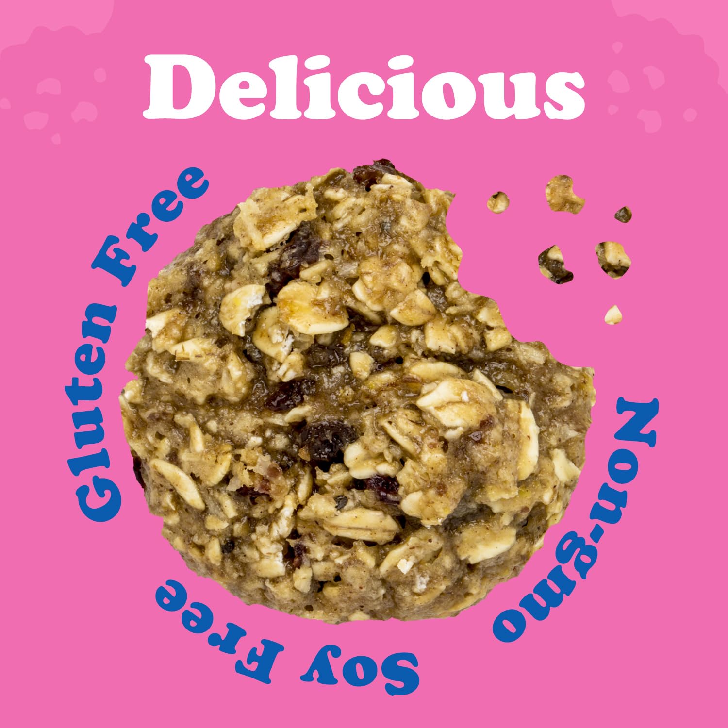 Alyssa’s Oatmeal Bites from a gluten-free bakery, allergen-friendly packaging.