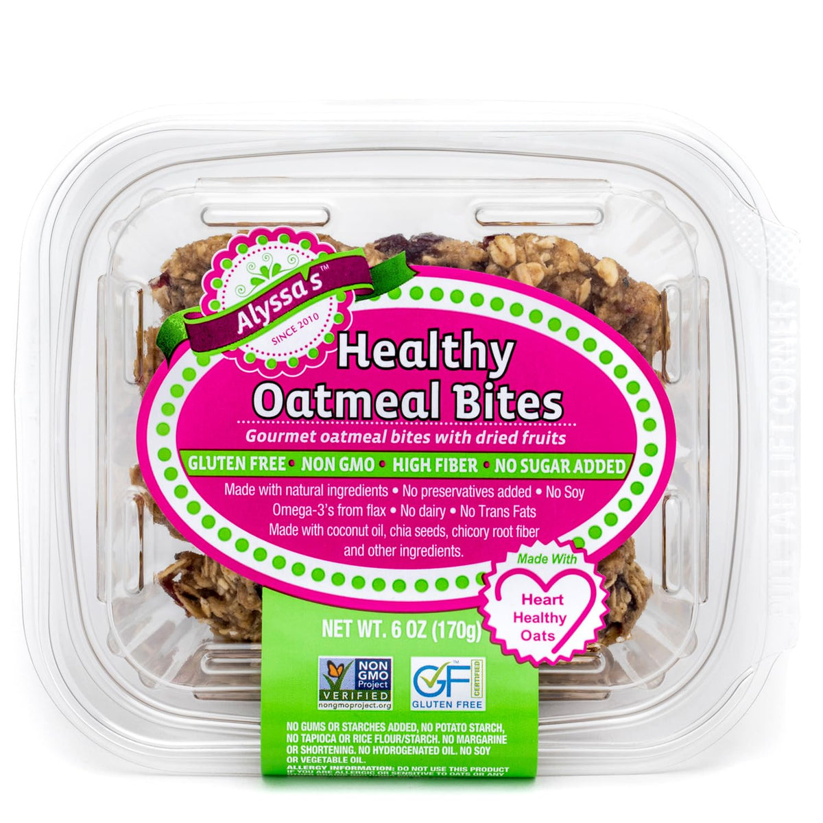 Alyssa’s Oatmeal Bites gluten-free cookies in a boxed package for convenient snacking.