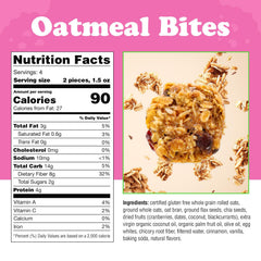 Close-up of Alyssa’s Oatmeal Bites showing a soft, chewy texture.