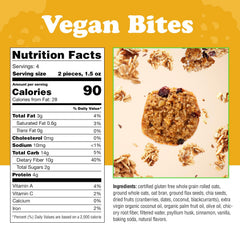Alyssa's Vegan Oatmeal Bites four-pack packaging for convenient snacking.
