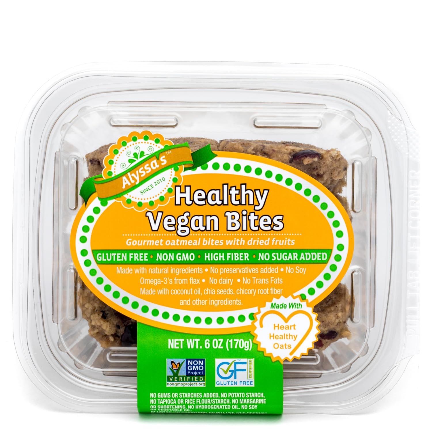 Alyssa's Vegan Oatmeal Bites cranberry close-up - protein-rich snack for on-the-go energy.