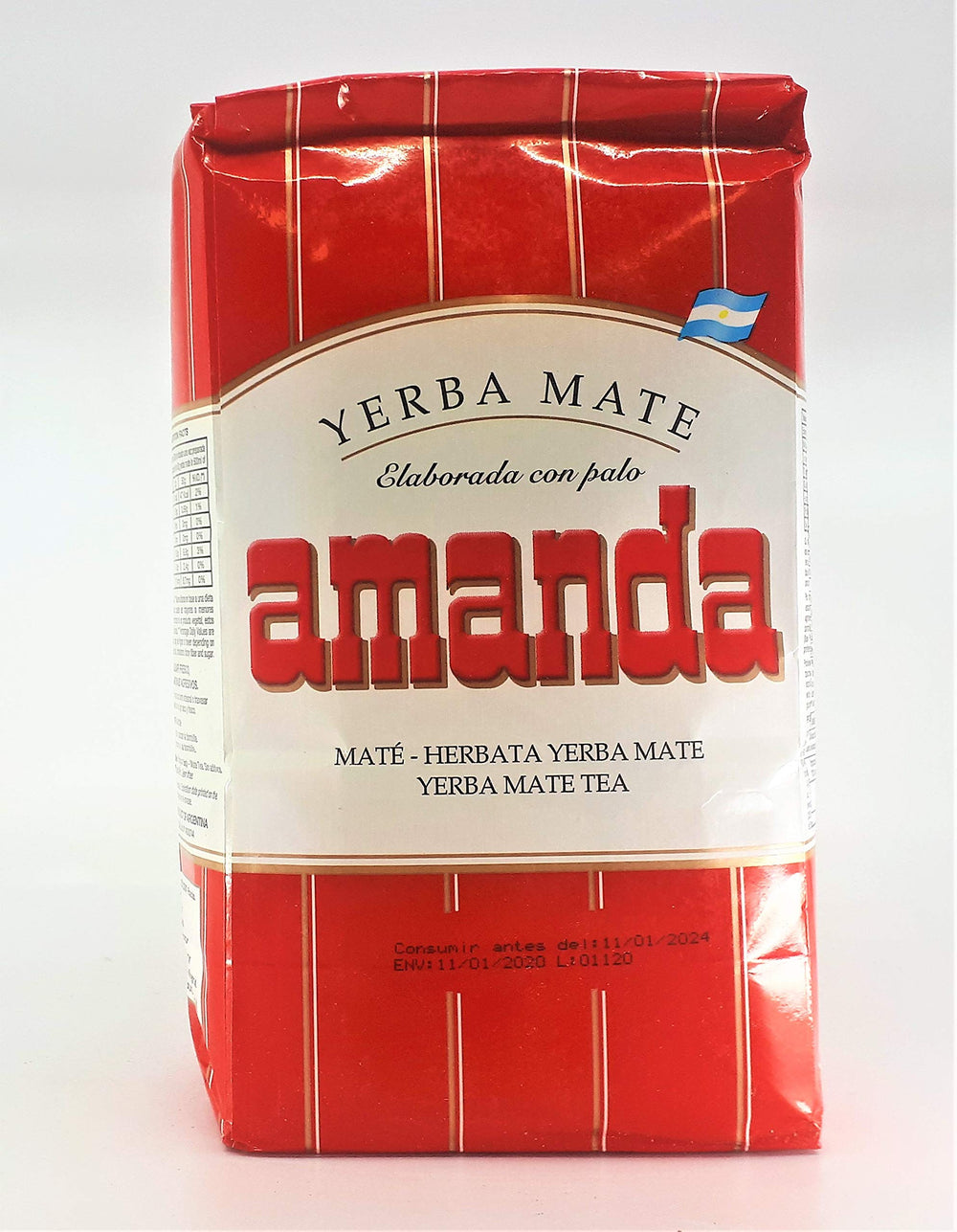 Amanda Yerba Mate 2-2lb label indicates ample supply for home use