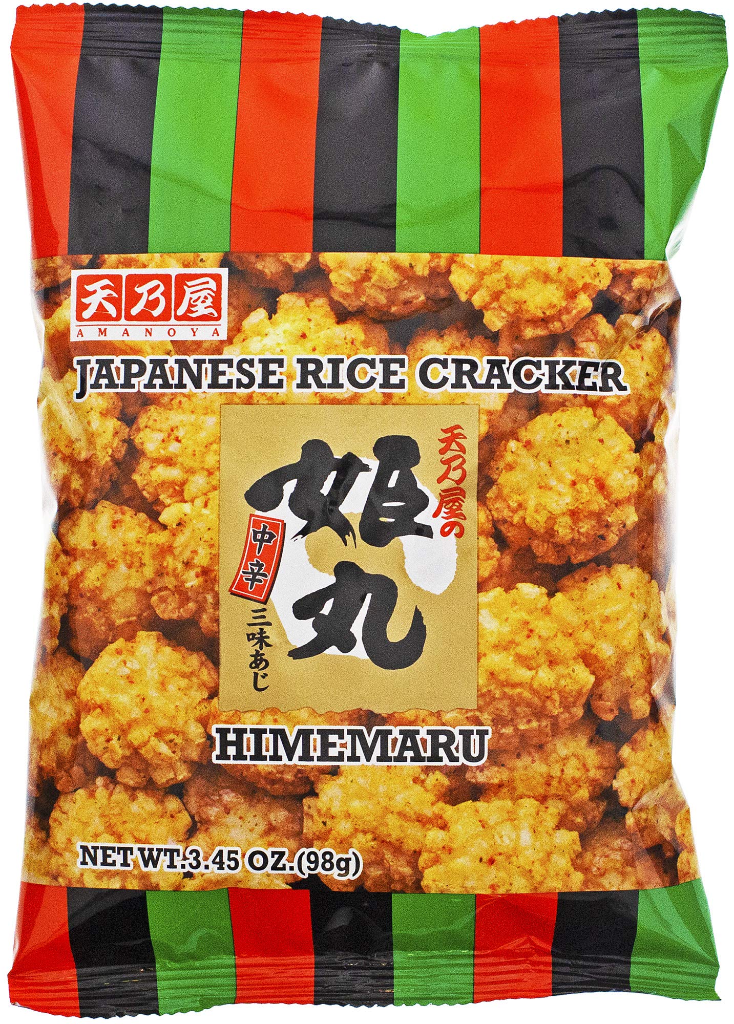 Amanoya Himemaru rice crackers in a crunchy close-up, ideal for tea-time snacking